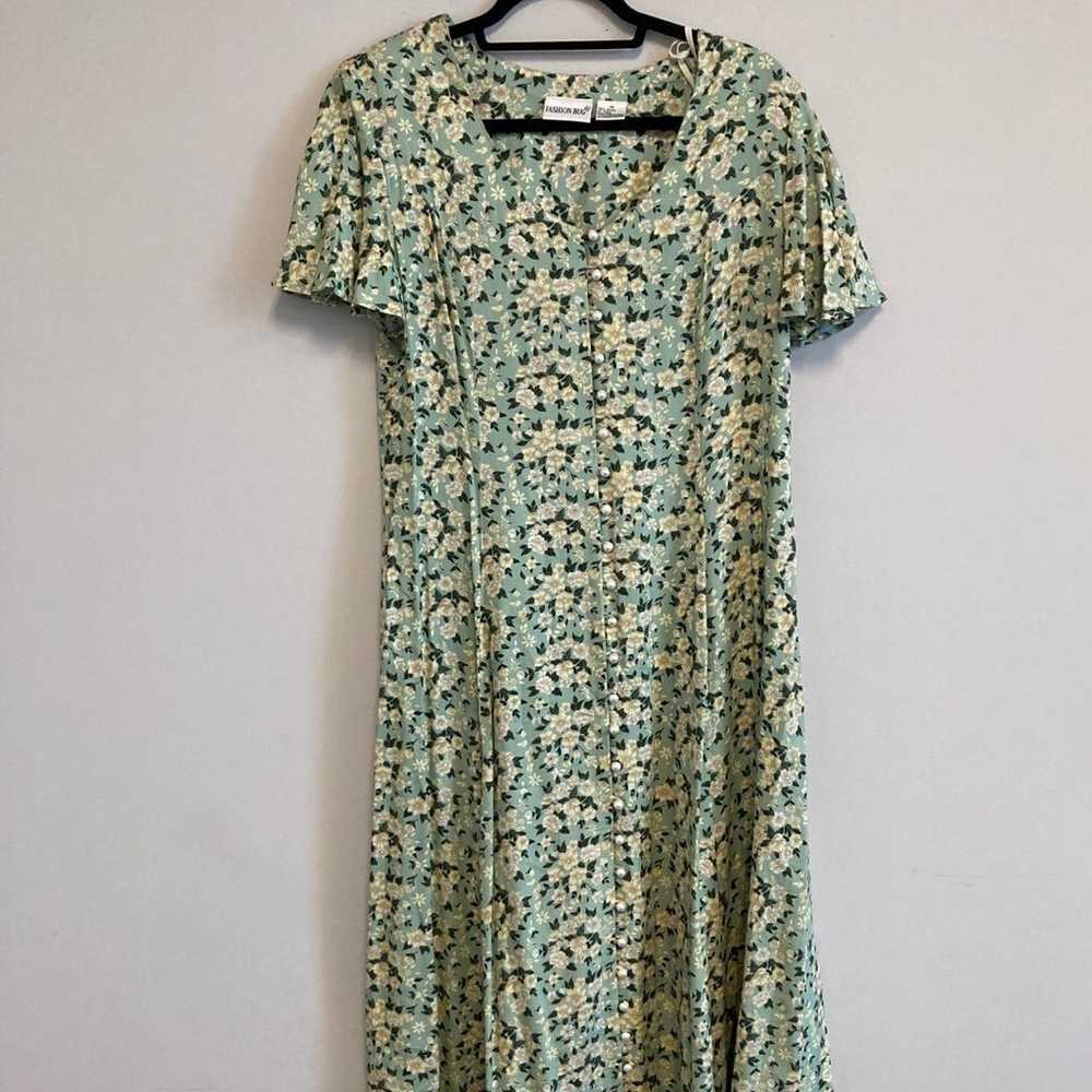 Vintage Fashion Bug Floral Maxi Dress - Size 14 - image 1