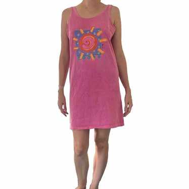 Vintage 90s Fresh Produce Pink Sleeveless T-Shirt… - image 1