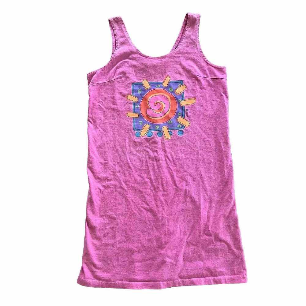 Vintage 90s Fresh Produce Pink Sleeveless T-Shirt… - image 4