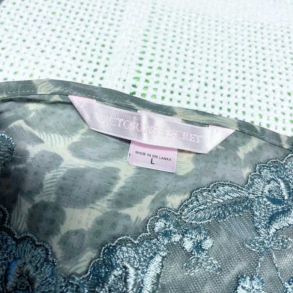 Y2K Victoria’s Secret blue green semi sheer leopa… - image 6