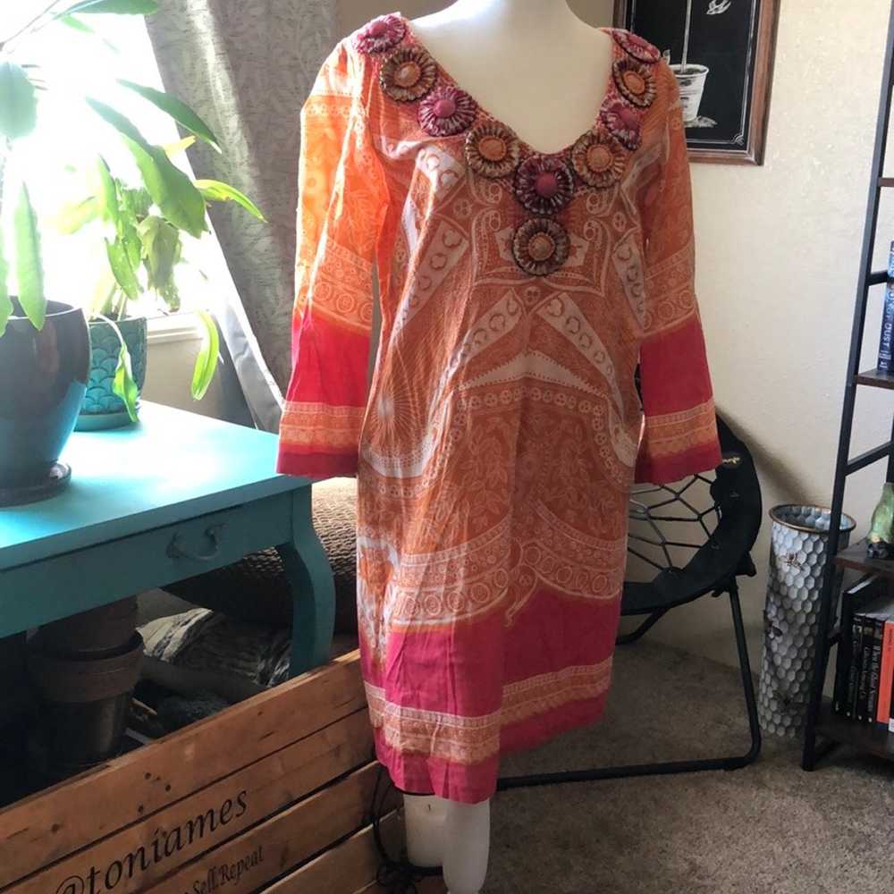 Vintage Saks Fifth Avenue bohemian dress - image 1