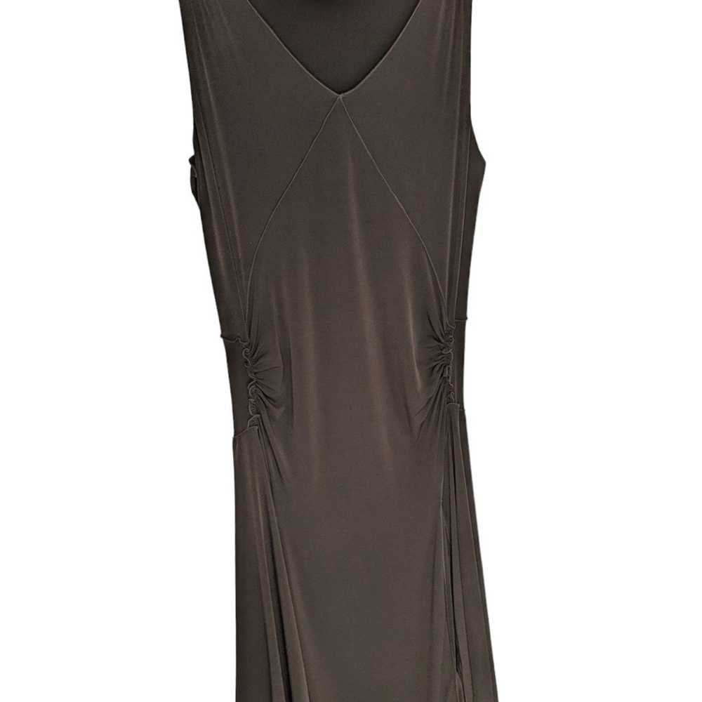 Max Studio Sleeveless Maxi Dress Ruched Brown Siz… - image 1