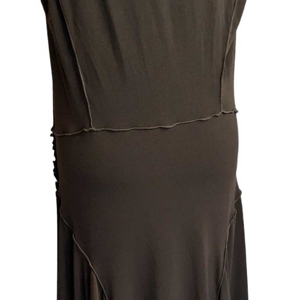 Max Studio Sleeveless Maxi Dress Ruched Brown Siz… - image 2