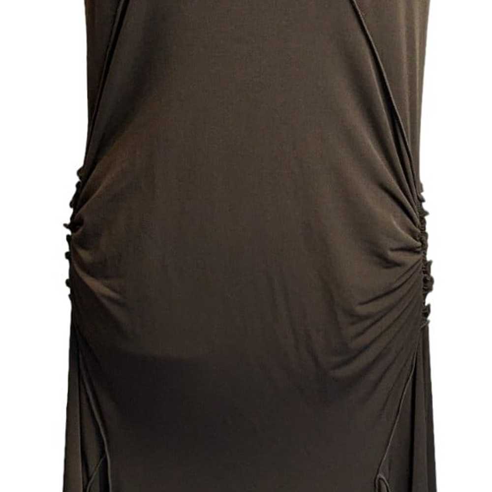 Max Studio Sleeveless Maxi Dress Ruched Brown Siz… - image 3