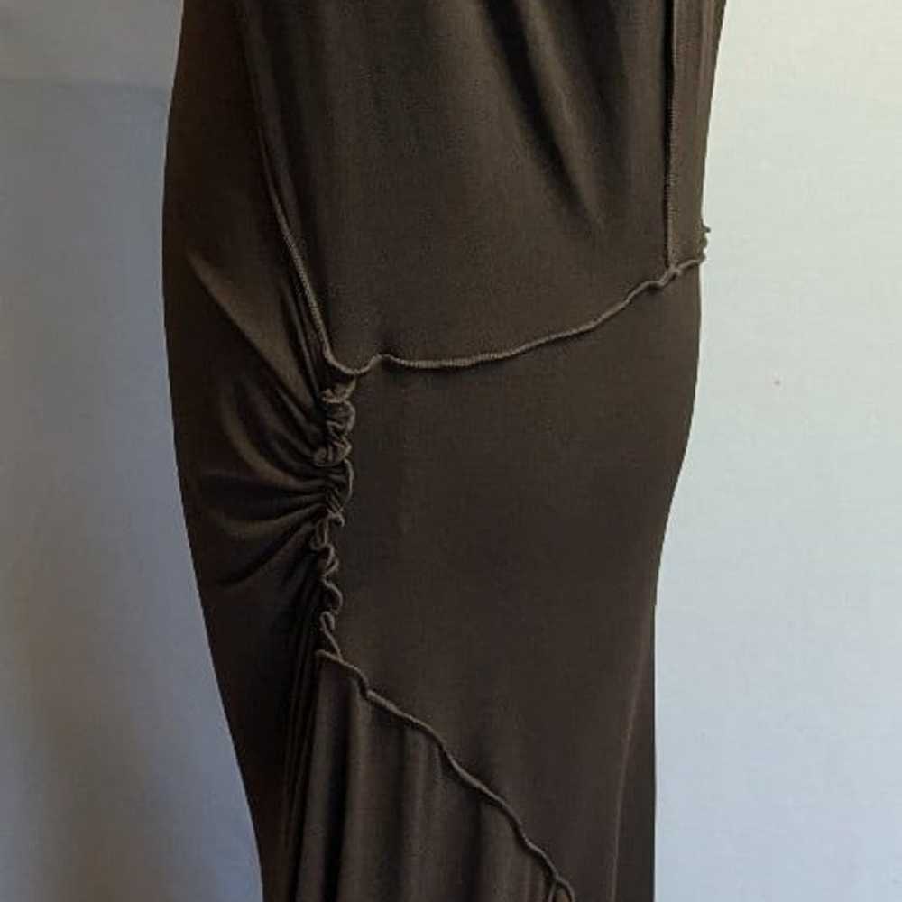 Max Studio Sleeveless Maxi Dress Ruched Brown Siz… - image 4