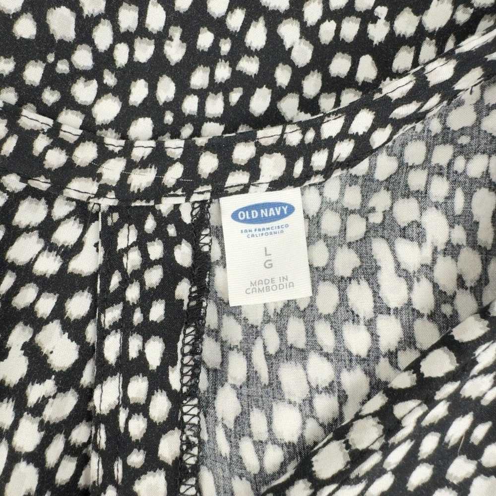 Old Navy Shift Dress LARGE Black & White Spotted … - image 4