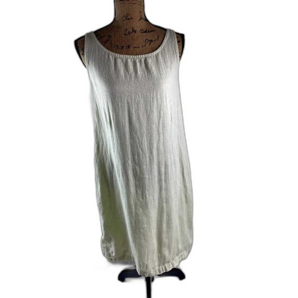 Women's Linen Sleeveless Dress size Large 100% Li… - image 1