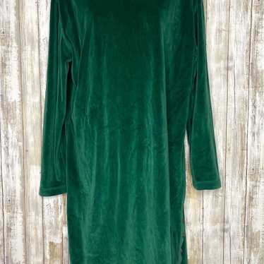 Vintage Susan Bristol Green Velvet Womens Dress S… - image 1