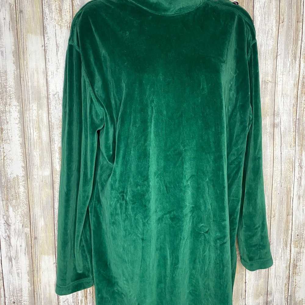 Vintage Susan Bristol Green Velvet Womens Dress S… - image 2