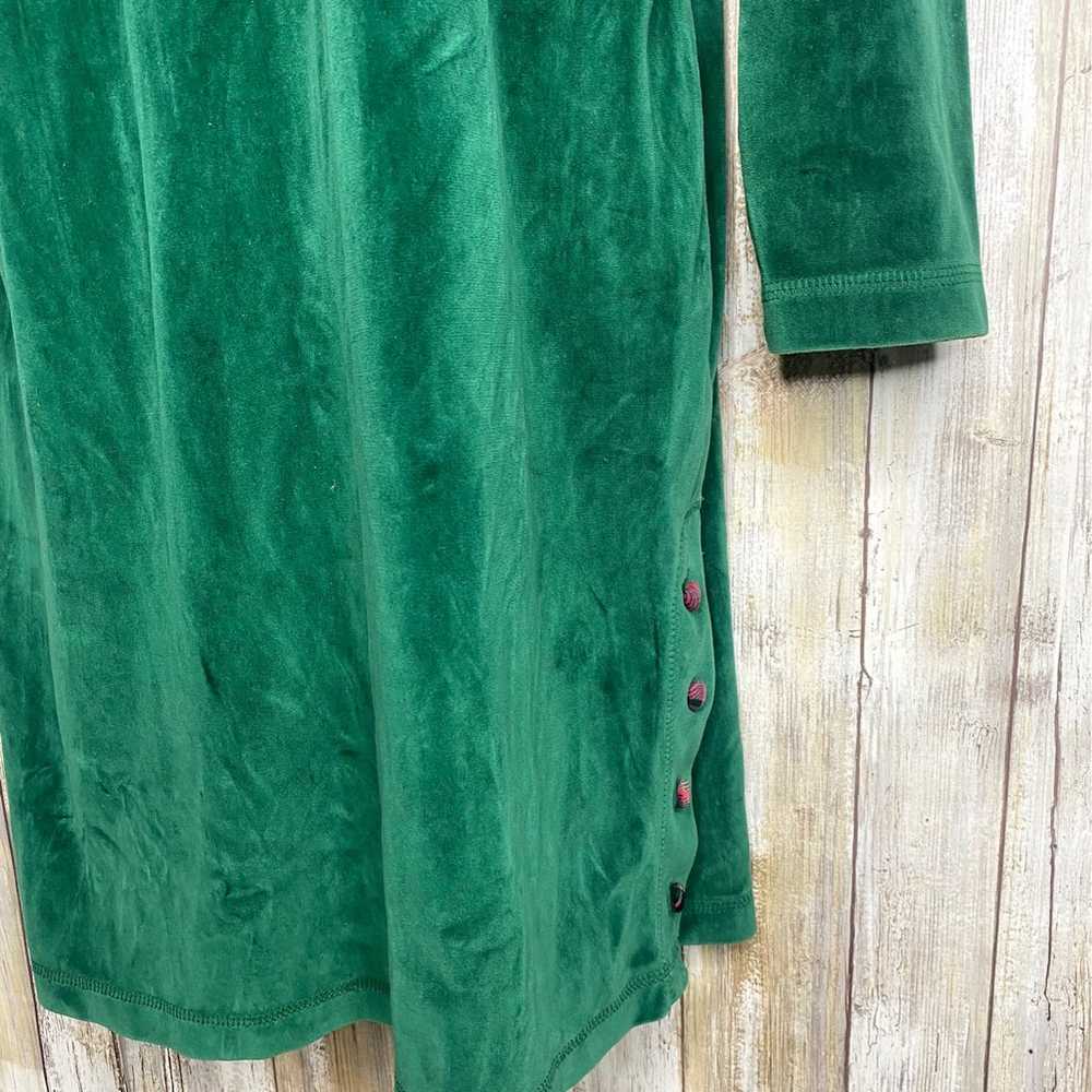 Vintage Susan Bristol Green Velvet Womens Dress S… - image 4