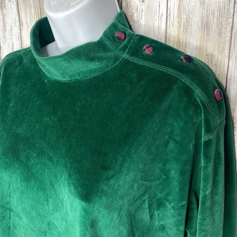 Vintage Susan Bristol Green Velvet Womens Dress S… - image 5