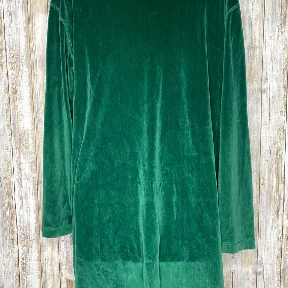 Vintage Susan Bristol Green Velvet Womens Dress S… - image 7