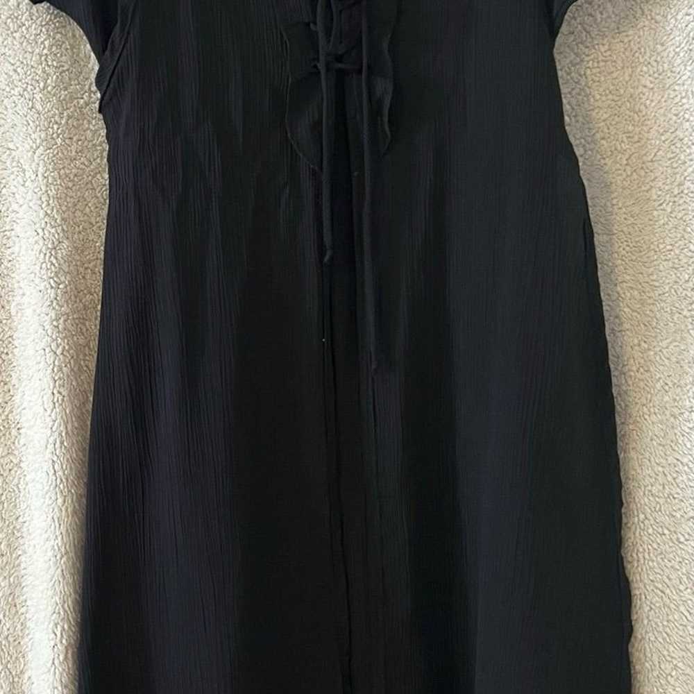 Vintage Late 80’s Black Flowy Maxi Dress by D.B.Y - image 2