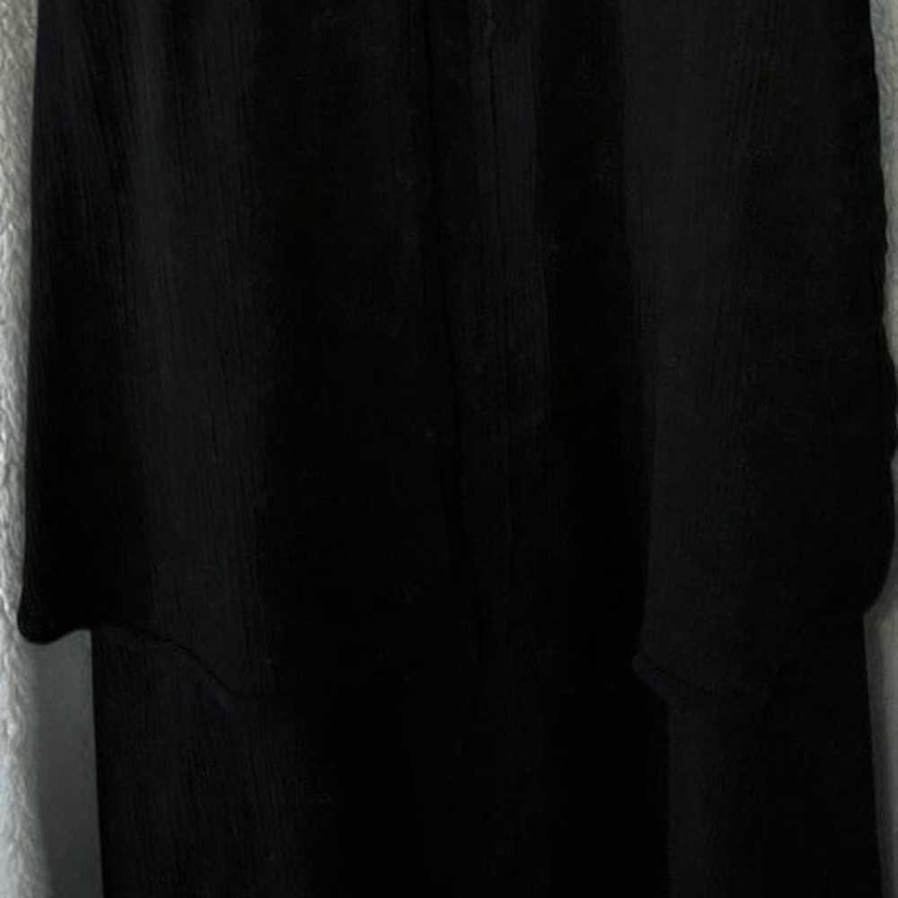 Vintage Late 80’s Black Flowy Maxi Dress by D.B.Y - image 6