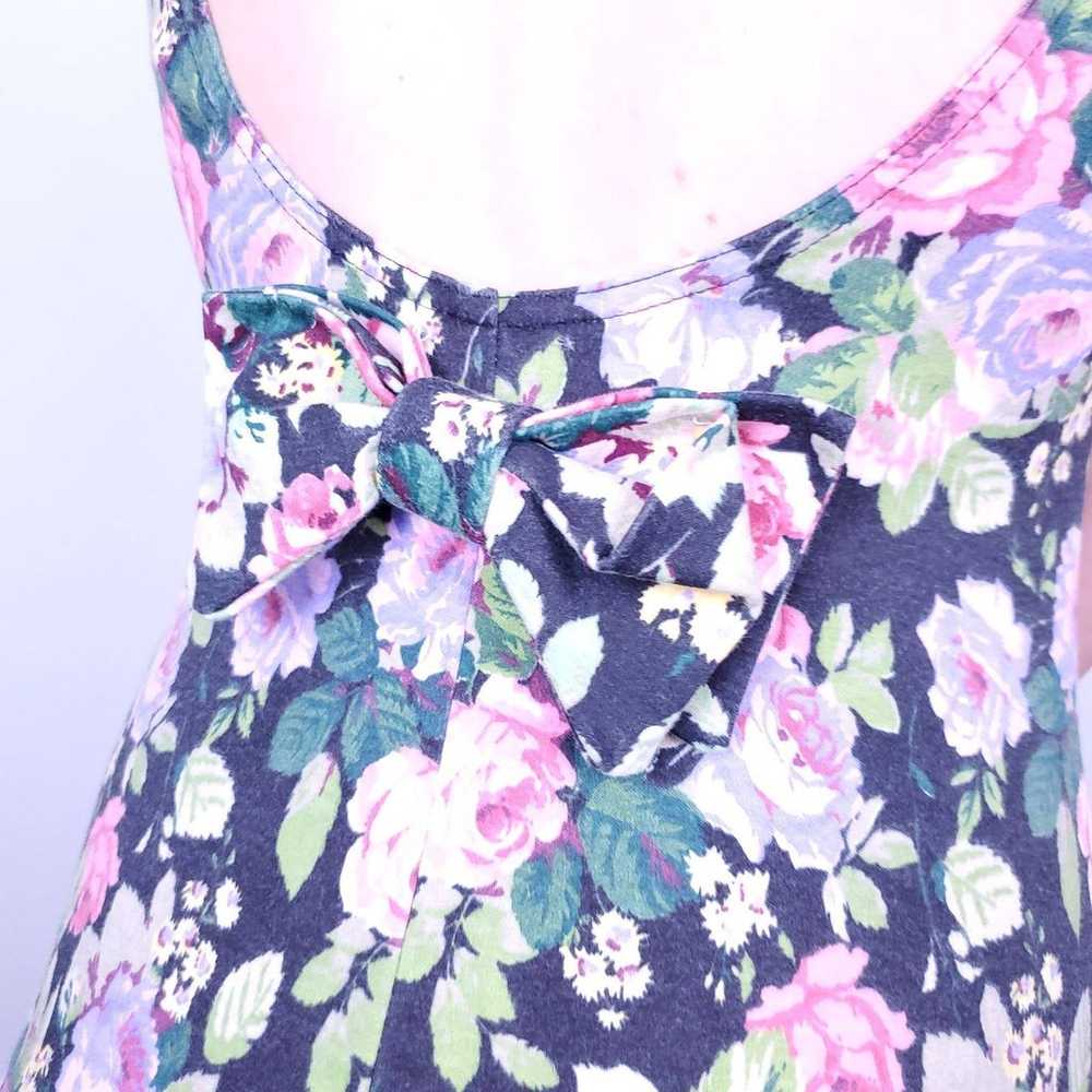 Vintage | 90s Drop Waist Floral Dress L - image 6