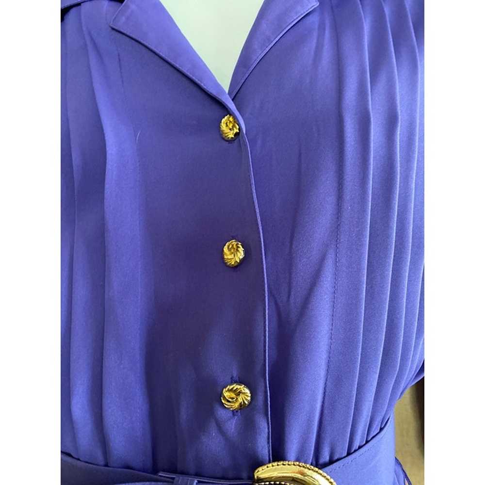 Vintage 1980s Hana Sung Women's Pleated Button Up… - image 3