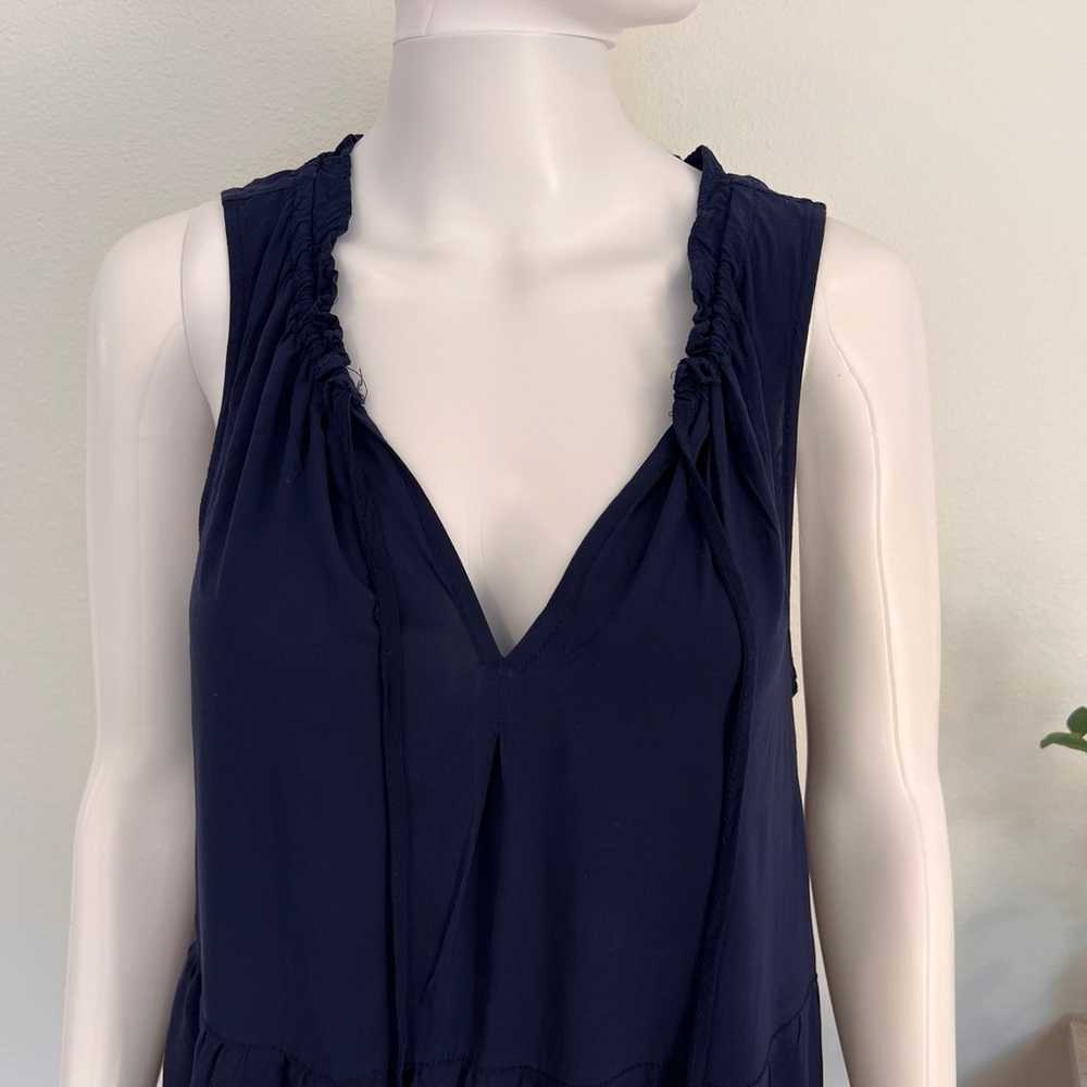 Max Studio tiered sleeveless women’s navy blue ma… - image 2