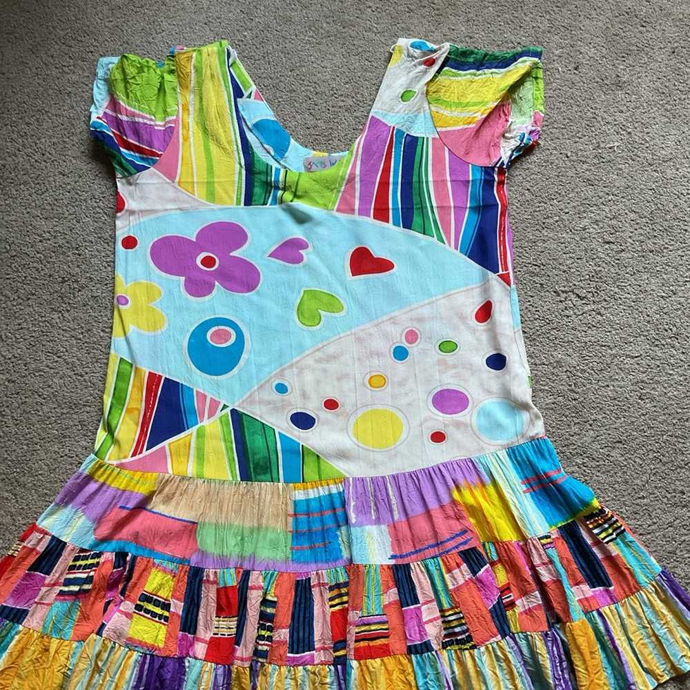 Vintage Jams world love curves colorful dress l - image 2