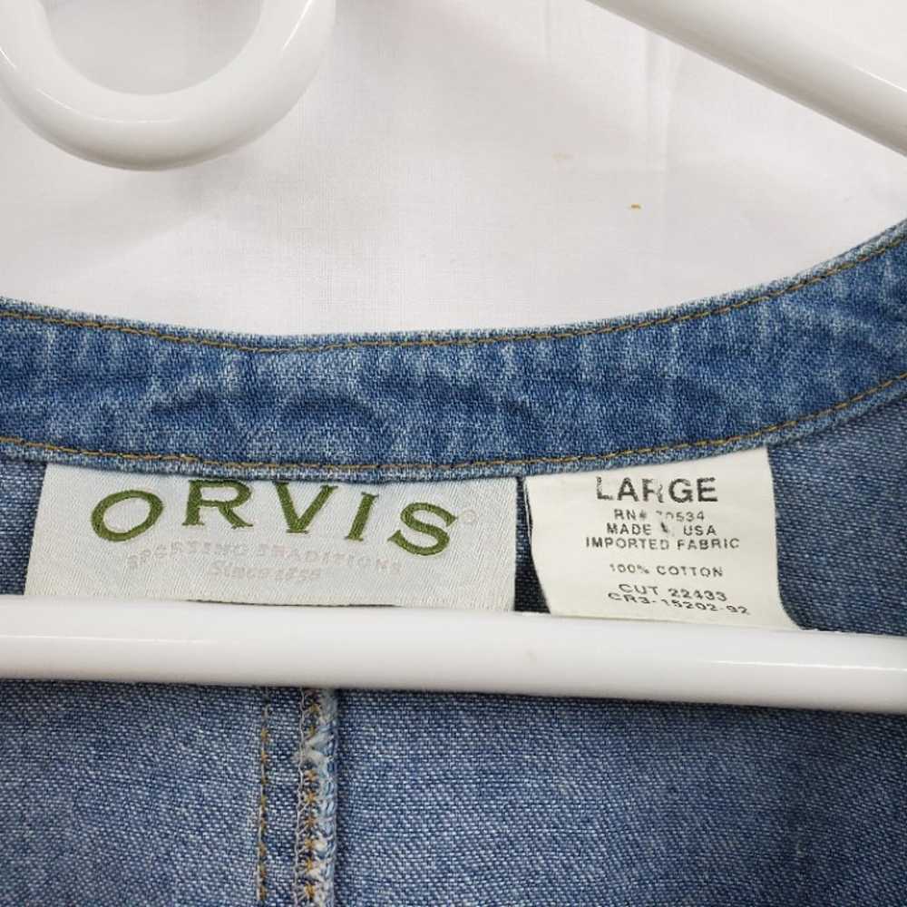 Vintage Orvis Short Sleeve Denim Dress L - image 2