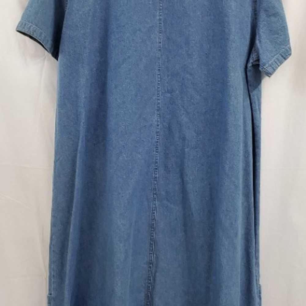 Vintage Orvis Short Sleeve Denim Dress L - image 3