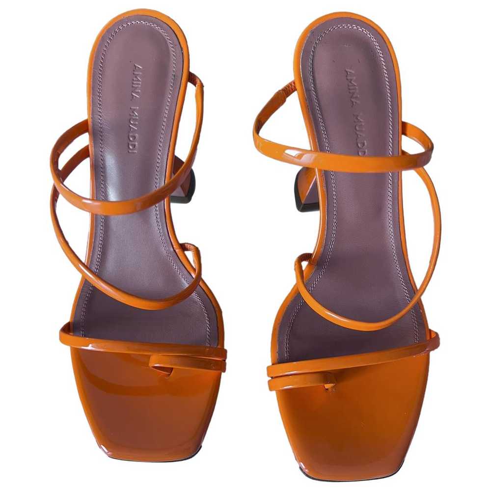 Amina Muaddi Naima leather sandal - image 1