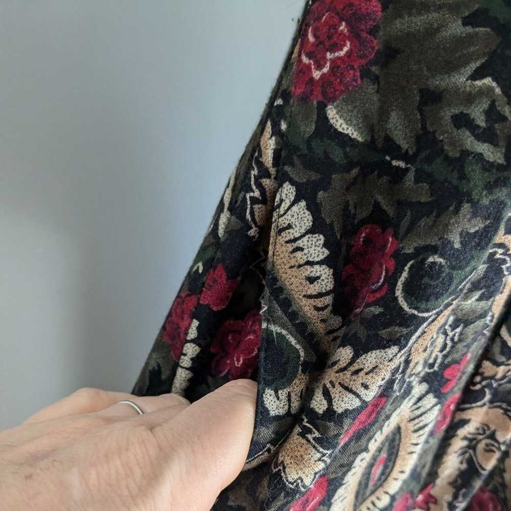 Vintage Jumper Dress Grunge Dark Floral Paisley 9… - image 9