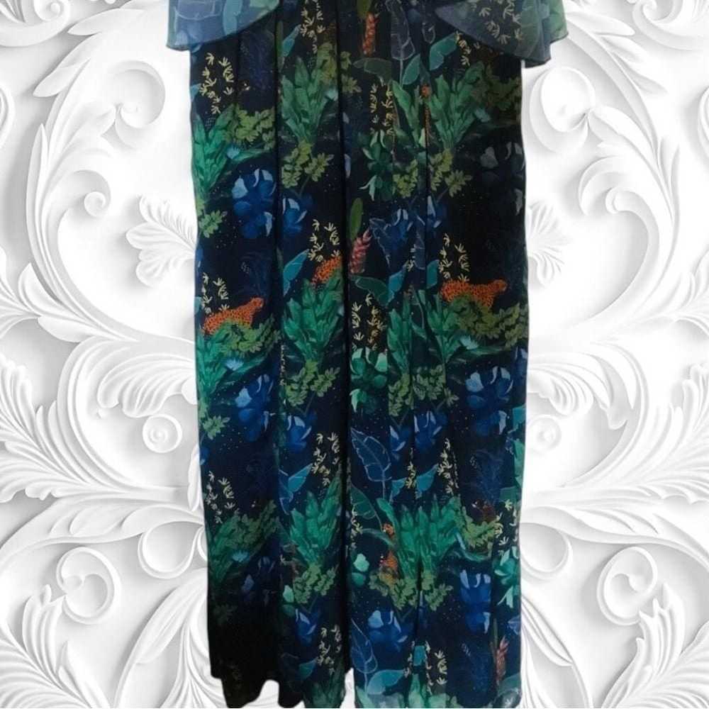 Vintage 1960’s Blue Jungle Tiger Maxi Dress - image 3