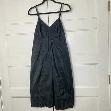 American Maid 1950s Vintage Black Night Slip Dres… - image 1