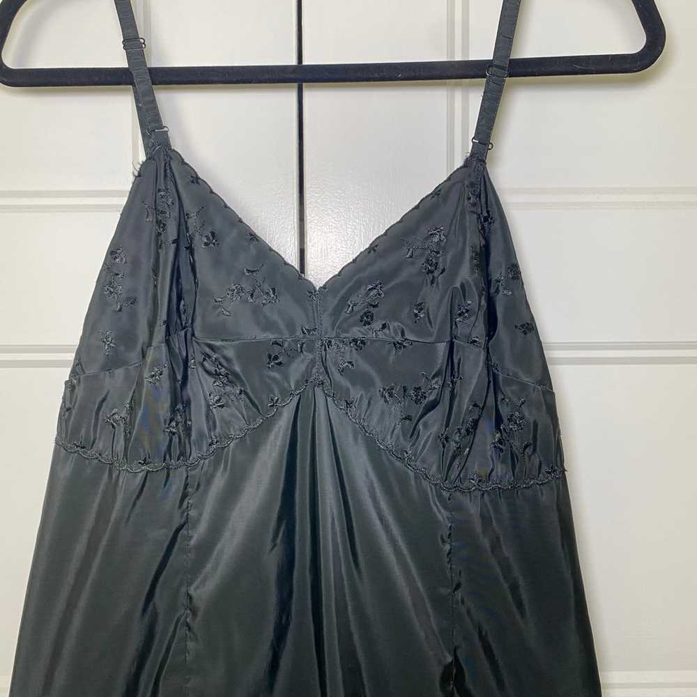 American Maid 1950s Vintage Black Night Slip Dres… - image 2