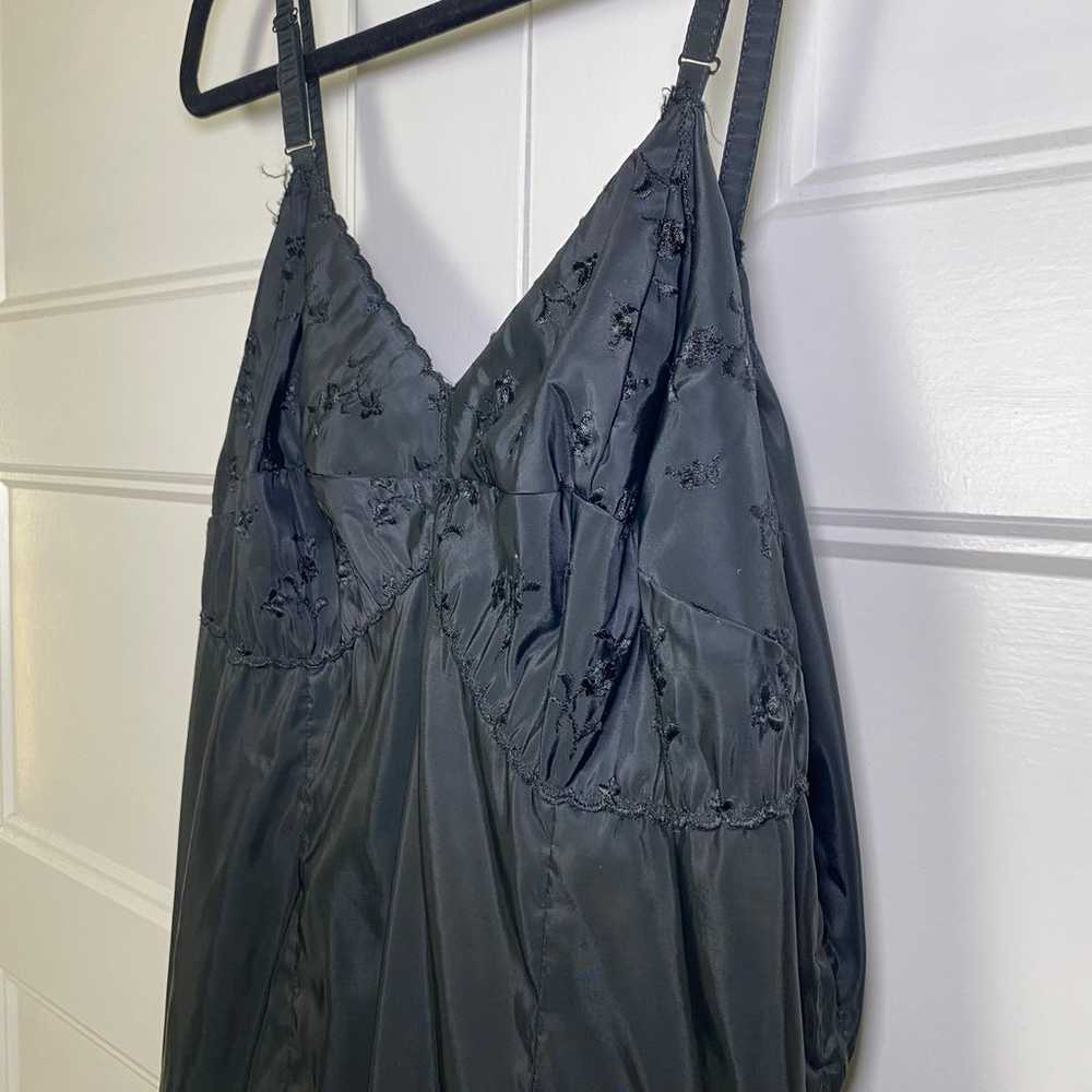 American Maid 1950s Vintage Black Night Slip Dres… - image 5