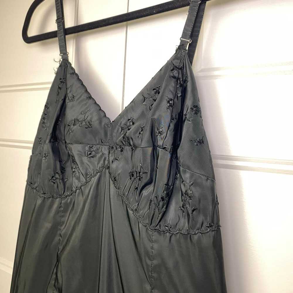 American Maid 1950s Vintage Black Night Slip Dres… - image 7