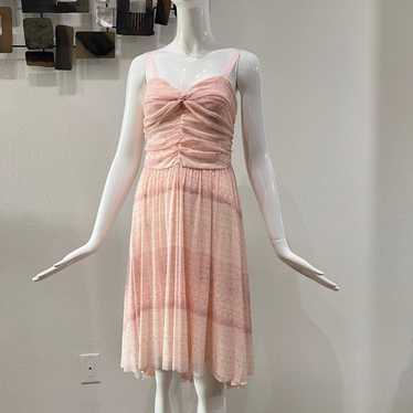 Free People Strapless Pink Chiffon Babydoll Dress… - image 1