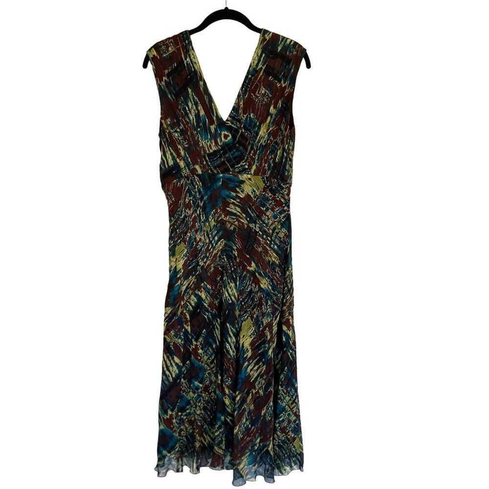 Jones New York Collection Earthy Print Silk Midi … - image 2