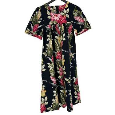 Vintage Royal Creations Floral Hawaiian Dress wit… - image 1