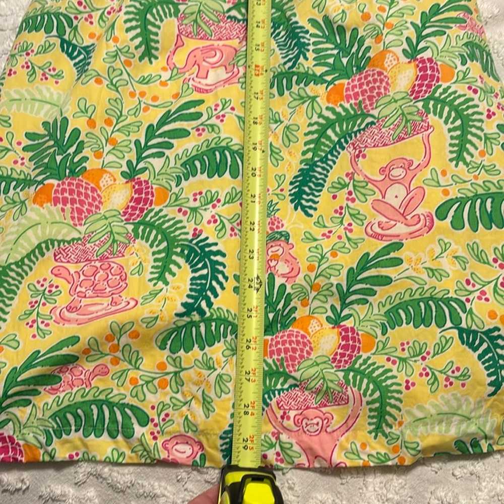 Vintage Lilly Pulitzer Yellow Dress Monkeys Jungle - image 5