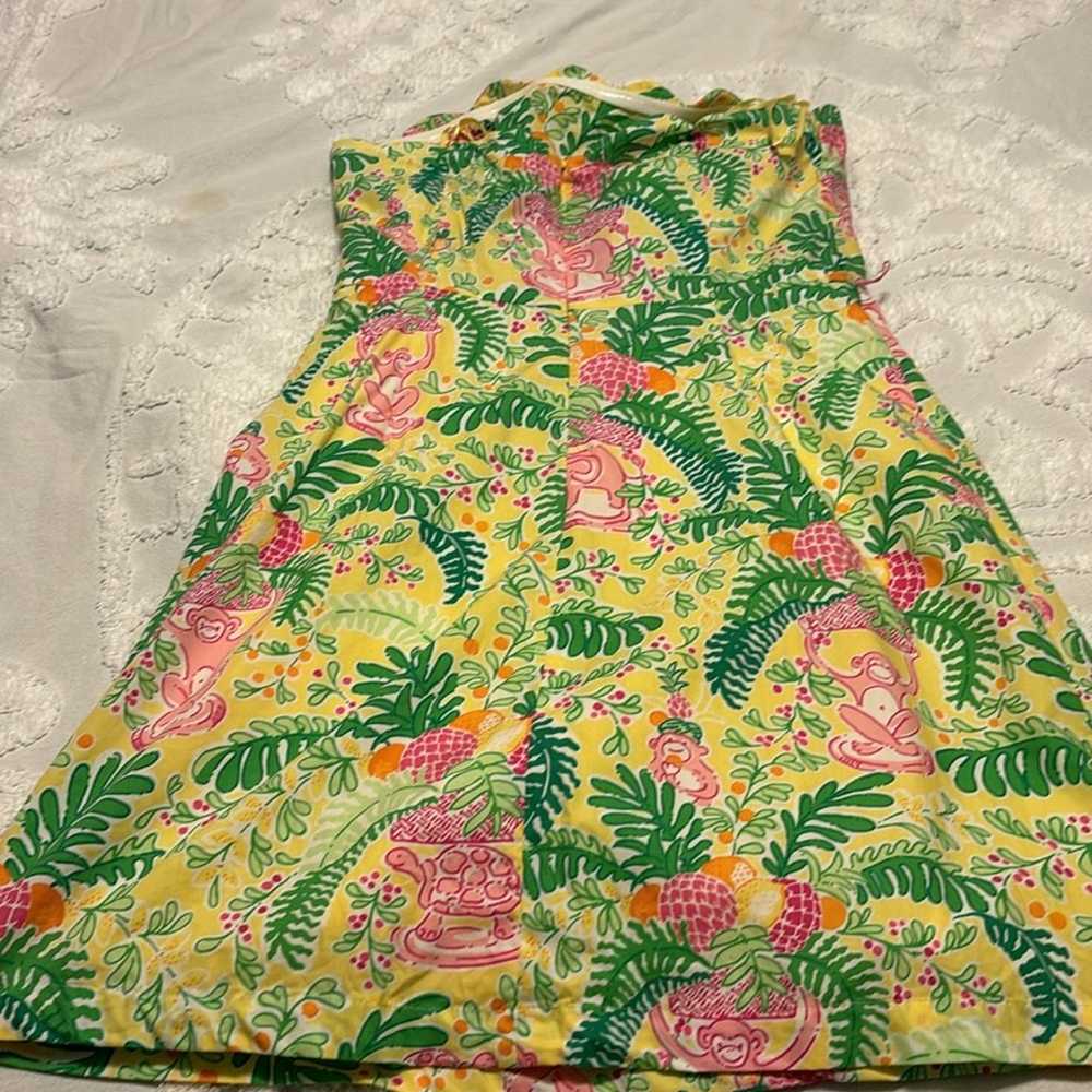 Vintage Lilly Pulitzer Yellow Dress Monkeys Jungle - image 6