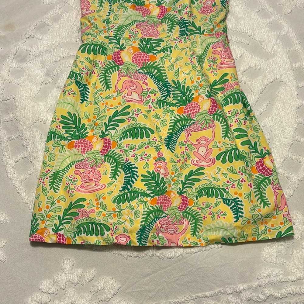 Vintage Lilly Pulitzer Yellow Dress Monkeys Jungle - image 7