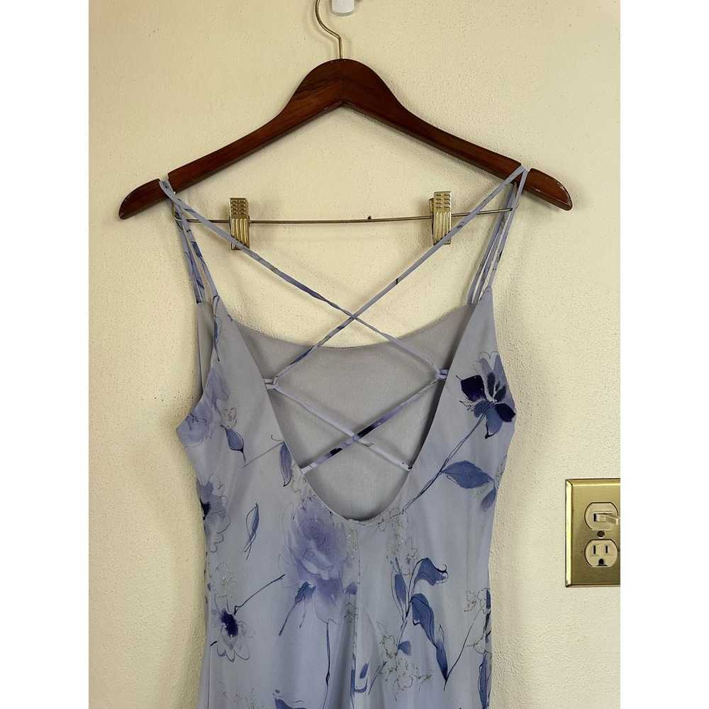 Vintage Y2K 90s Studio Y Blue Floral Long Dress - image 10