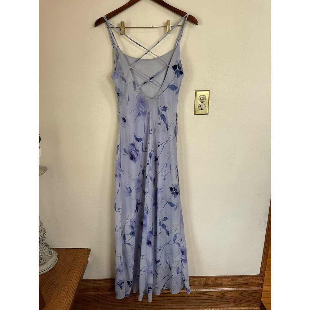 Vintage Y2K 90s Studio Y Blue Floral Long Dress - image 3