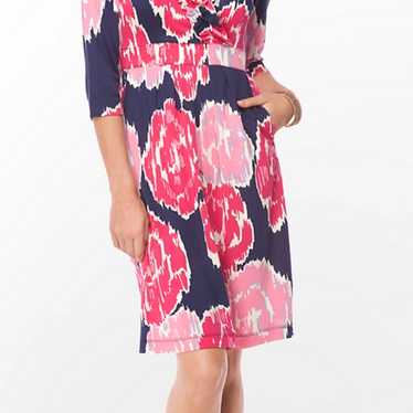 Lilly Pulitzer Pink Floral Silk Blend Dress - image 1