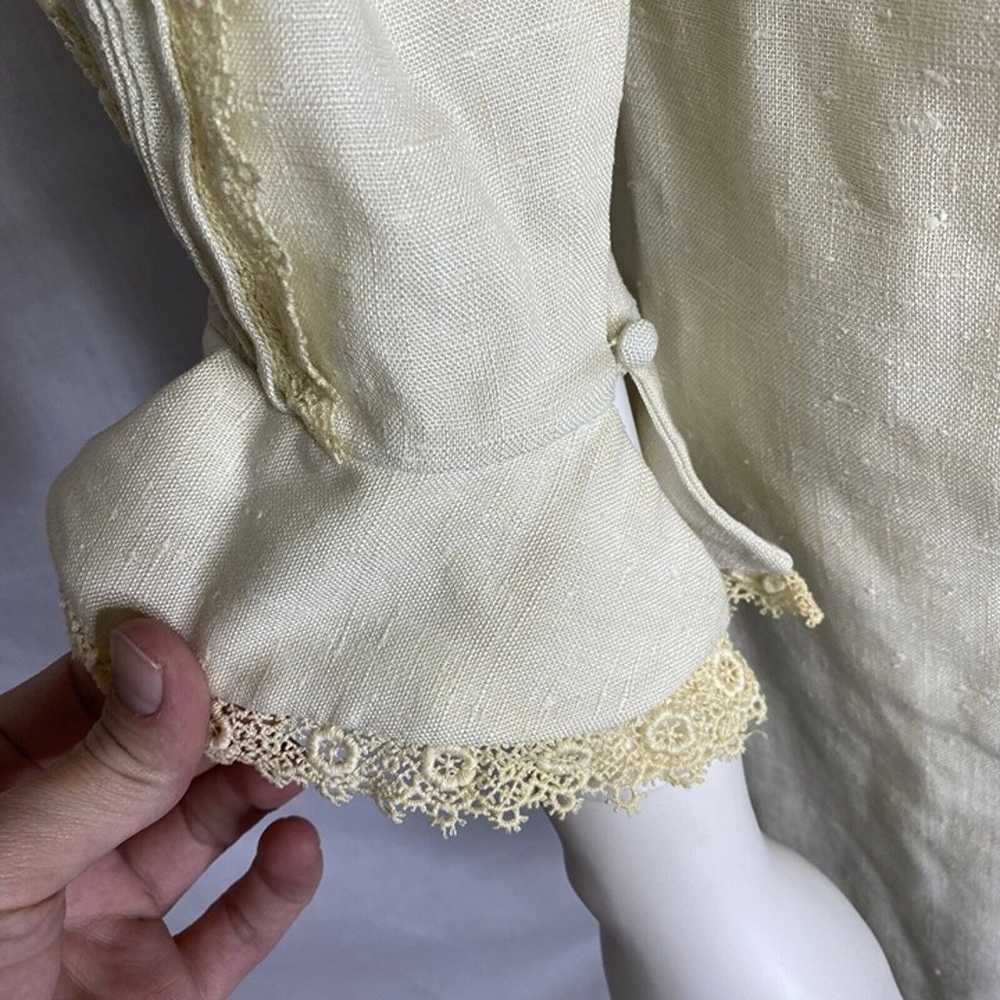 60s 70s Nardis Of Dallas Ivory Cream Irish Linen … - image 11