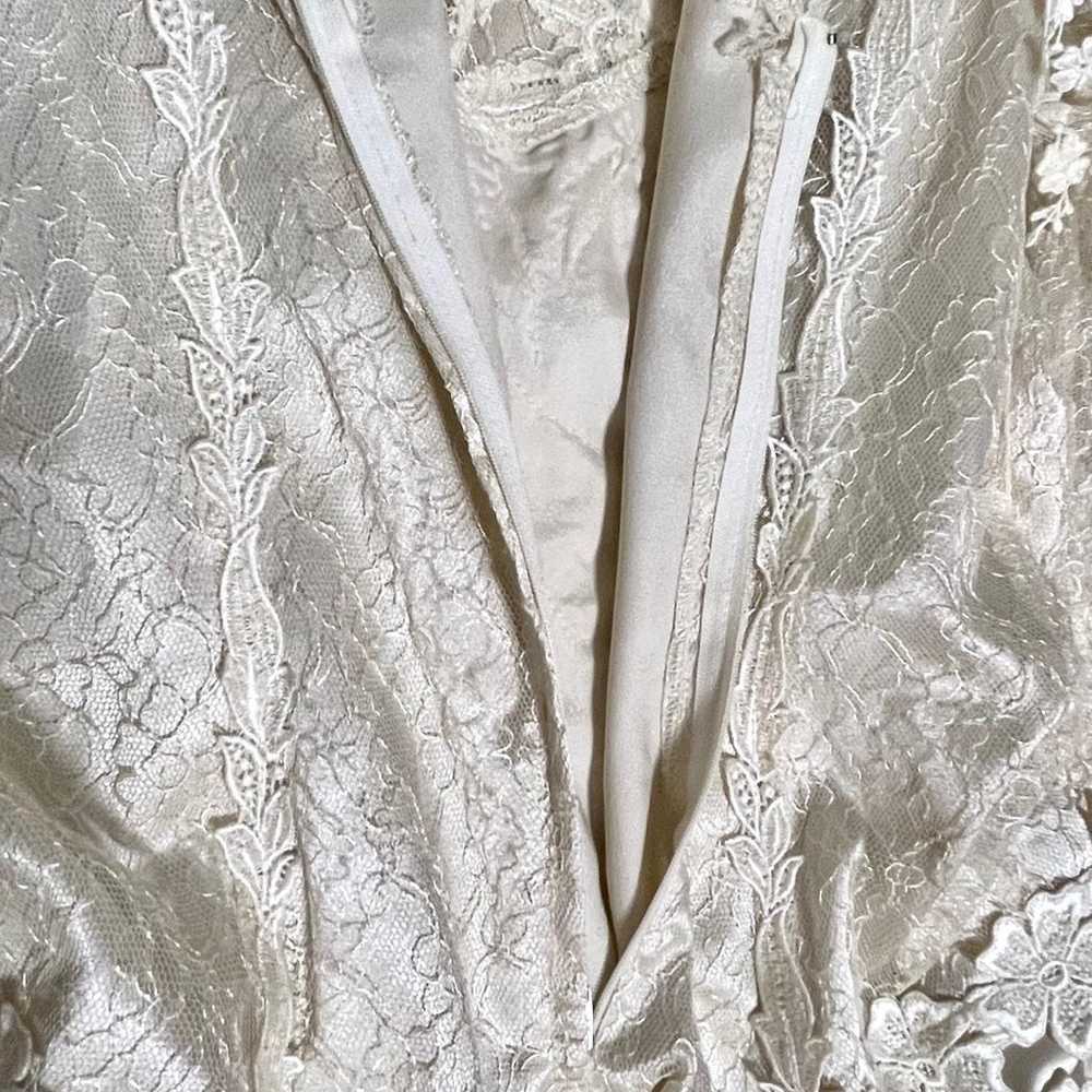 Vintage Satin and Lace Bridal Gown - image 10