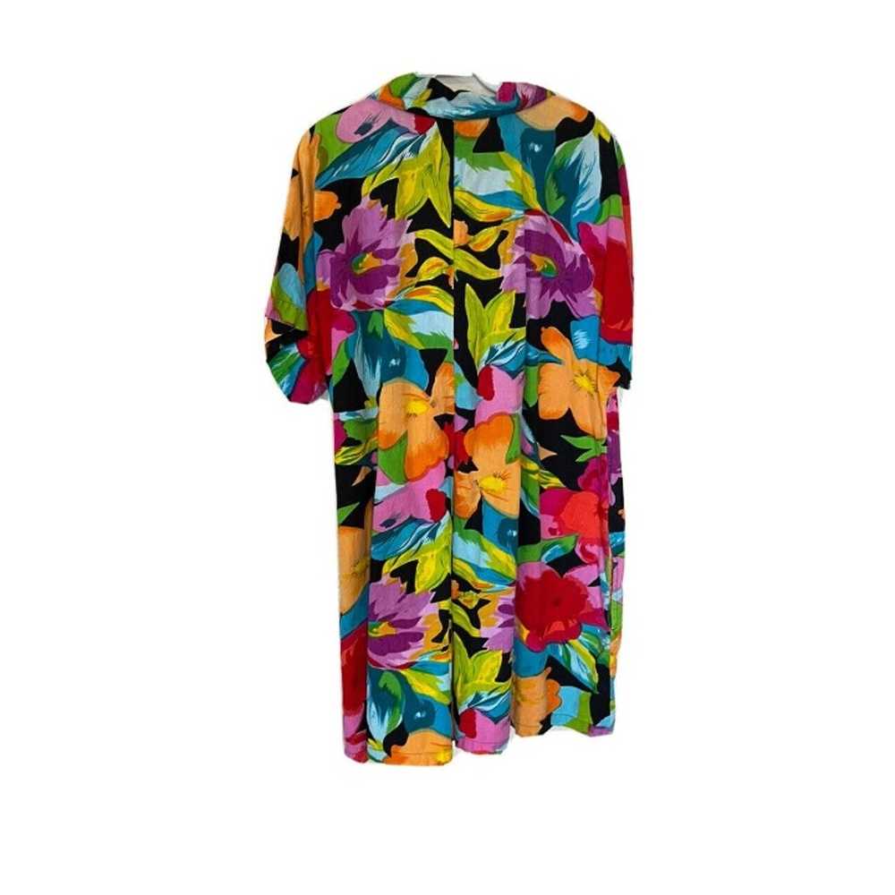 Vintage Hawaiian Floral Romper Womens Large - image 2