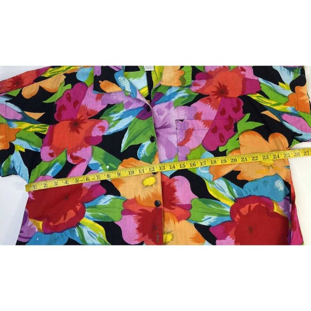 Vintage Hawaiian Floral Romper Womens Large - image 4