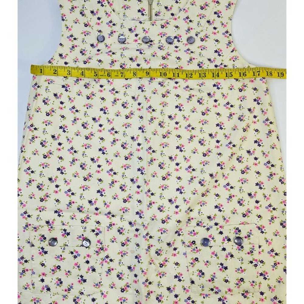 Vintage Womens Large Floral Print Overall Apron D… - image 2