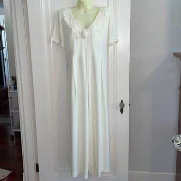 Vtg 80s/90s Jeffrey & Dara cream colored wide leg… - image 1