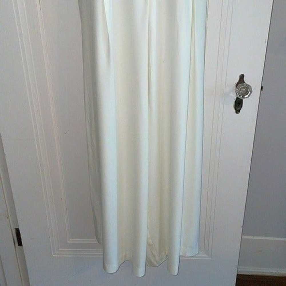 Vtg 80s/90s Jeffrey & Dara cream colored wide leg… - image 3