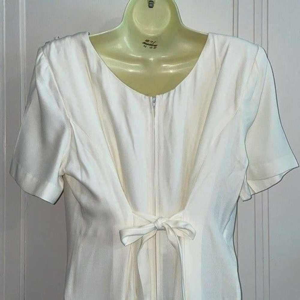 Vtg 80s/90s Jeffrey & Dara cream colored wide leg… - image 7