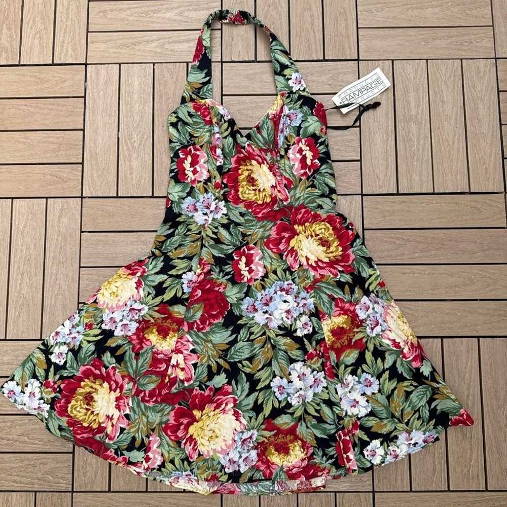 NWT M.J.Carroll Pinup Retro Style Floral Halter D… - image 5