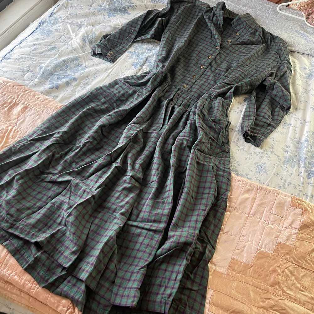 90s Eddie Bauer plaid dress - image 2